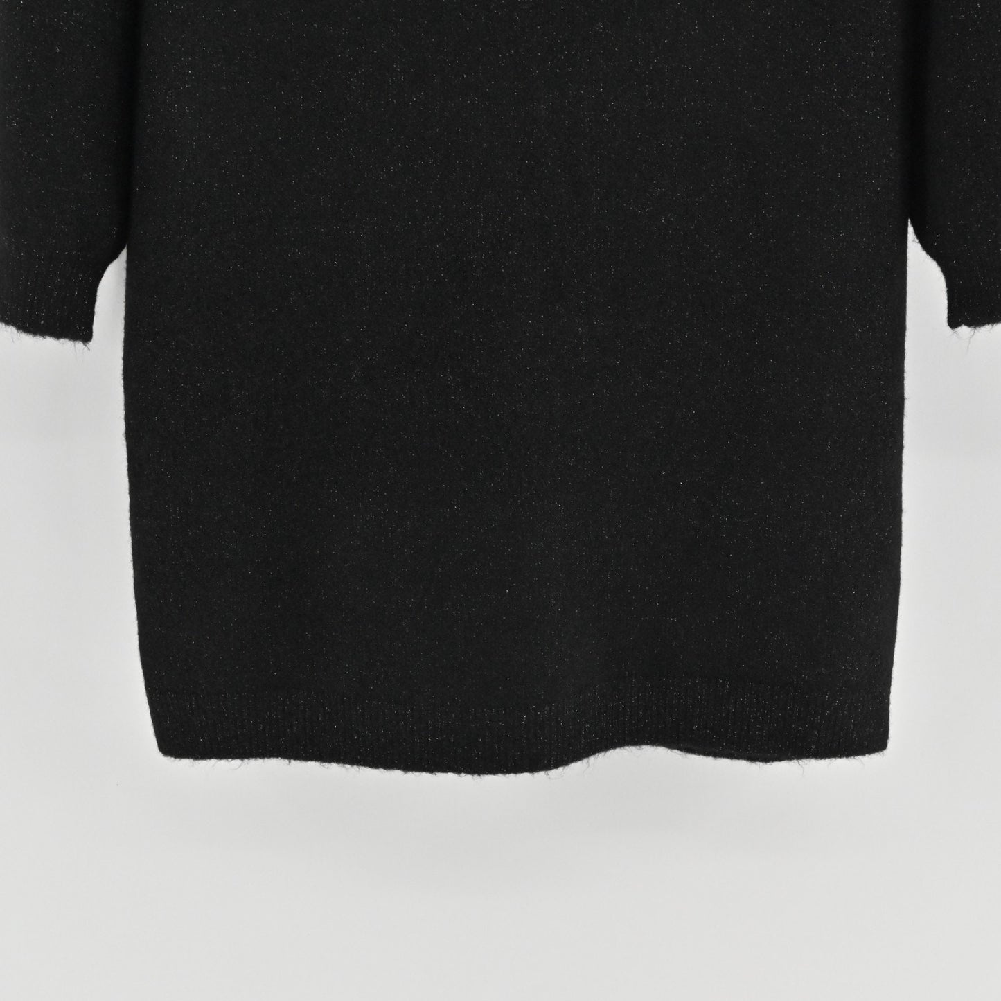 LOFT Metallic Sweater Dress Size XS Black Rhinestone Super Soft Knit Long Sleeve