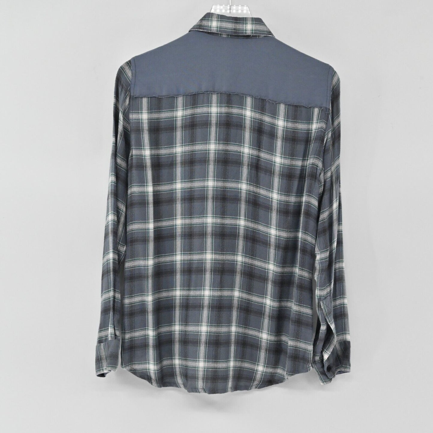 ZADIG VOLTAIRE Top Womens Sz M Drippy Flannel Talmi Carreaux Plaid Button Front
