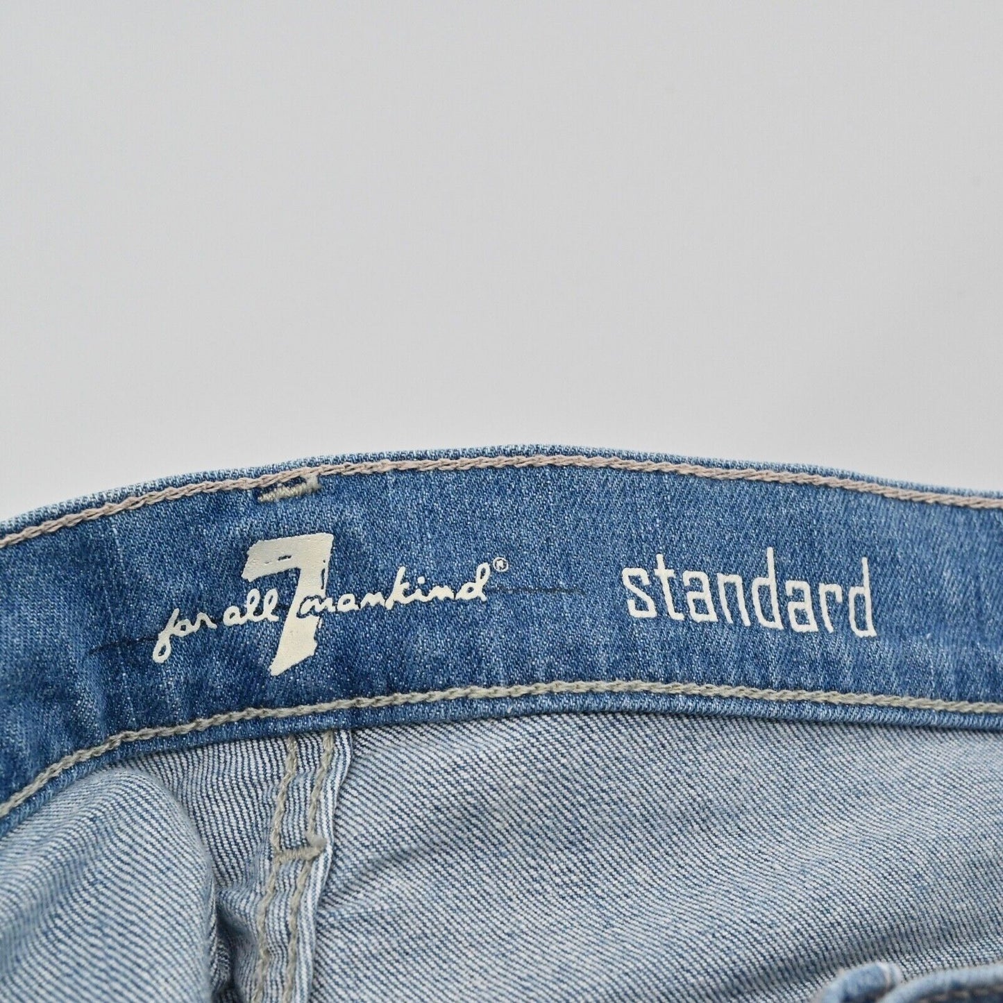 7 FOR ALL MANKIND Jeans Mens Size 31x29 Button Fly Straight Medium Wash Mid Rise