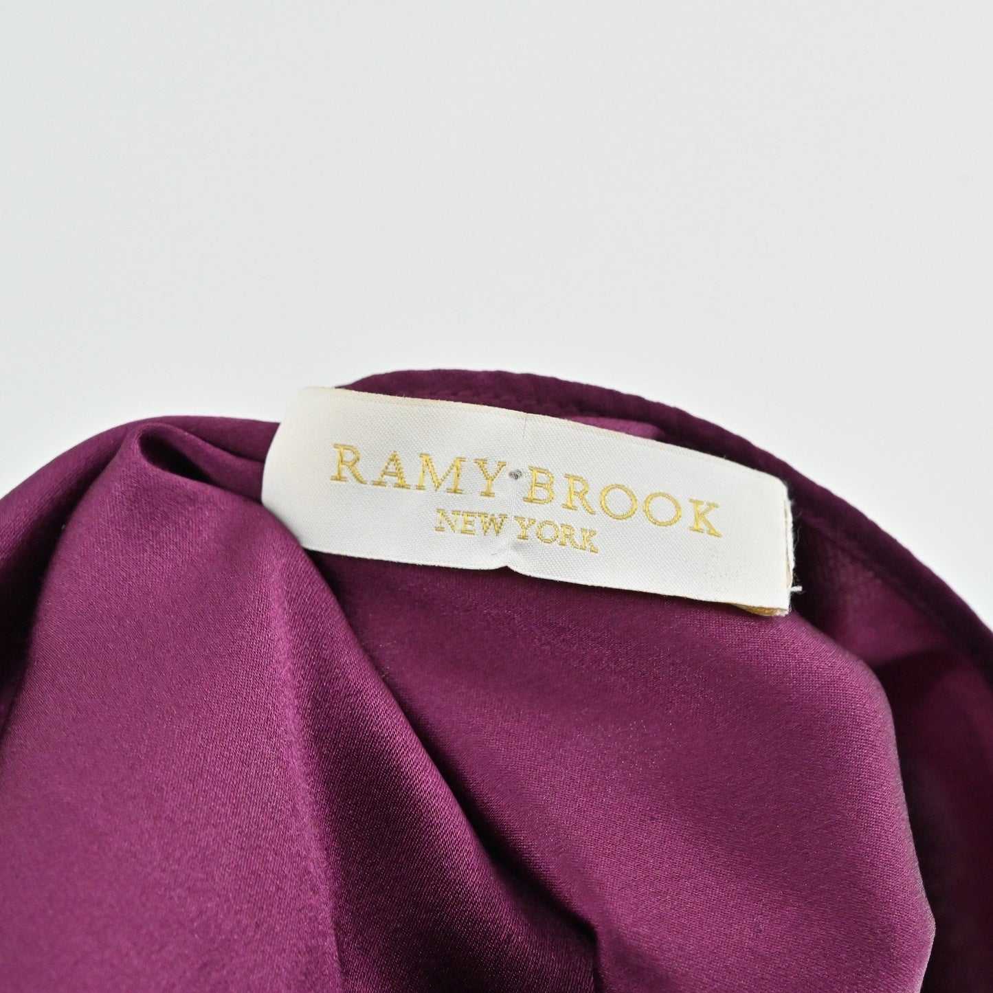 Ramy Brook Womens Silk One Shoulder Top Size S Plum Purple Glam Stretch Blouse