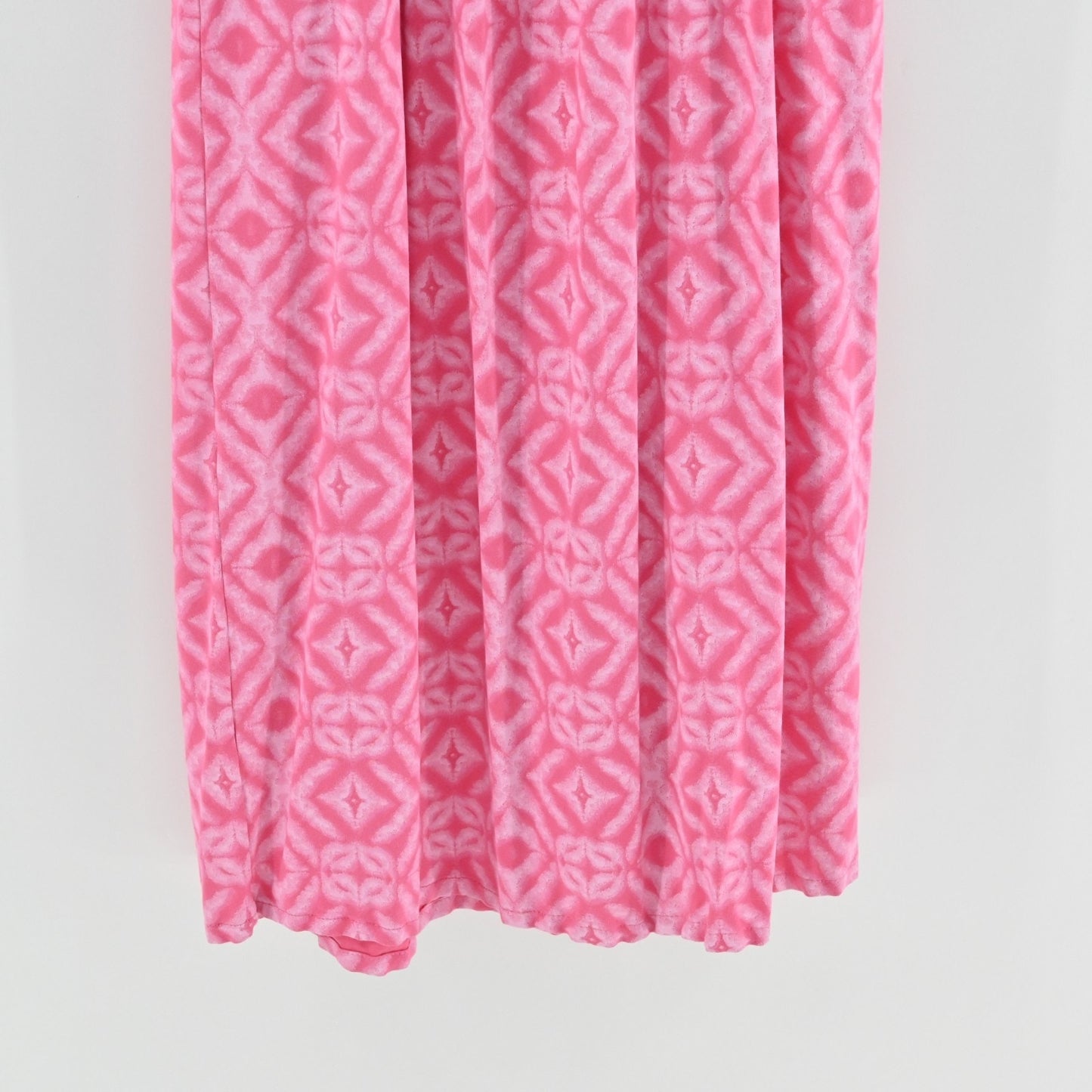Fresh Produce Pink Ikat Maxi Dress Size S Babydoll Tank Smocked Stretch Beach