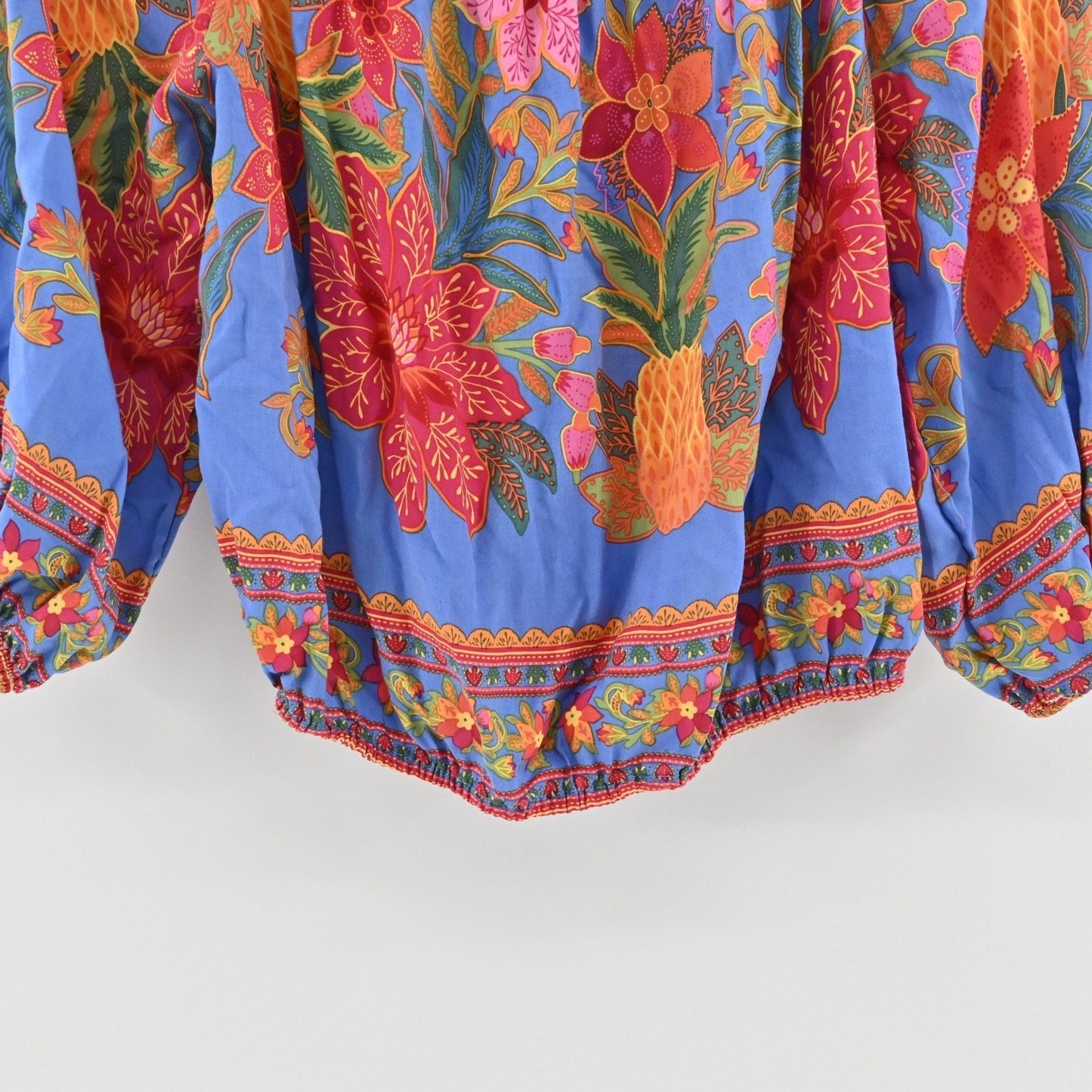 Cynthia Rowley Womens Floral Top Size S Off The Shoulder Balloon Sleeve Blouse