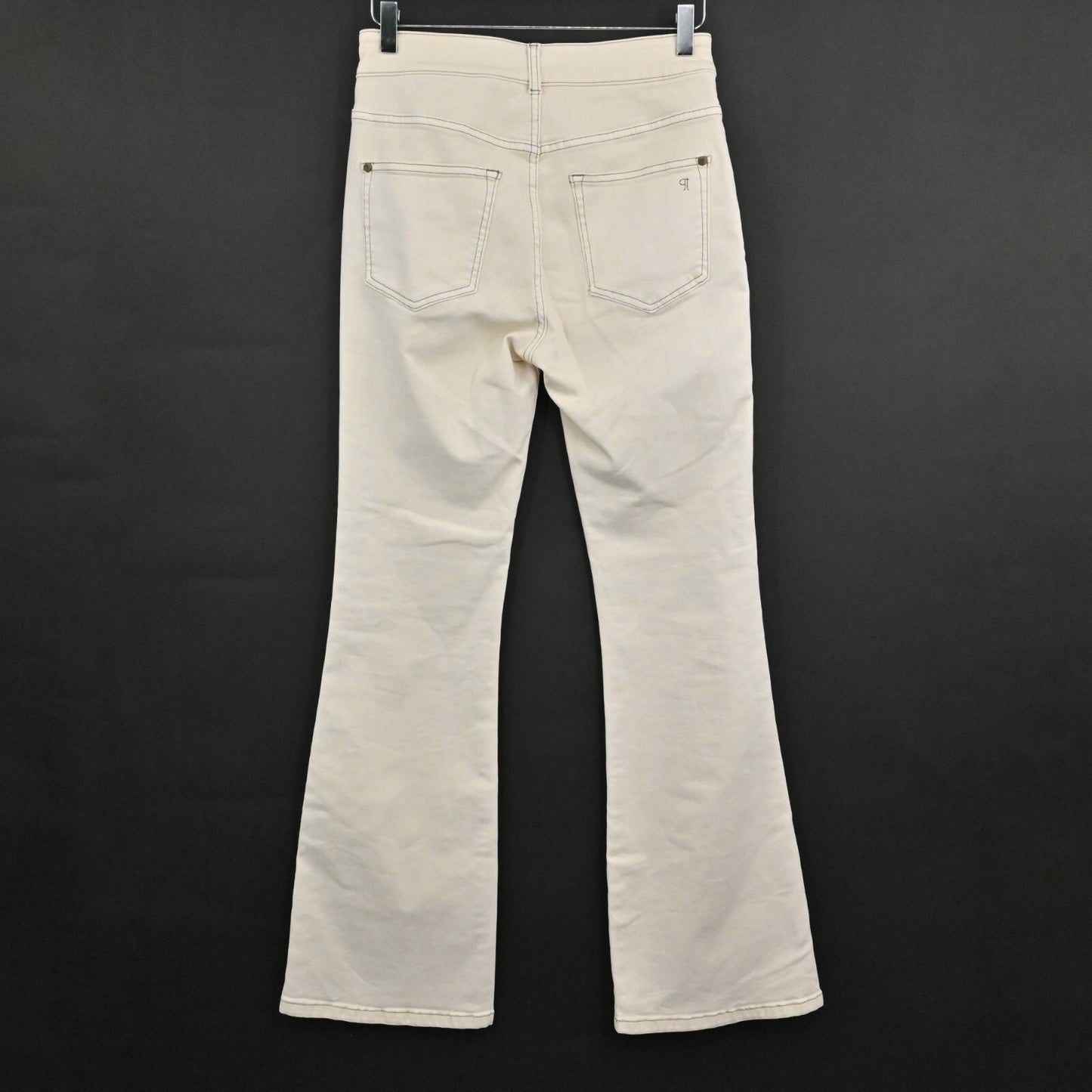 ANTHROPOLOGIE Jeans Womens Size 27 Pilcro The Icon Flare High Rise Ivory Denim