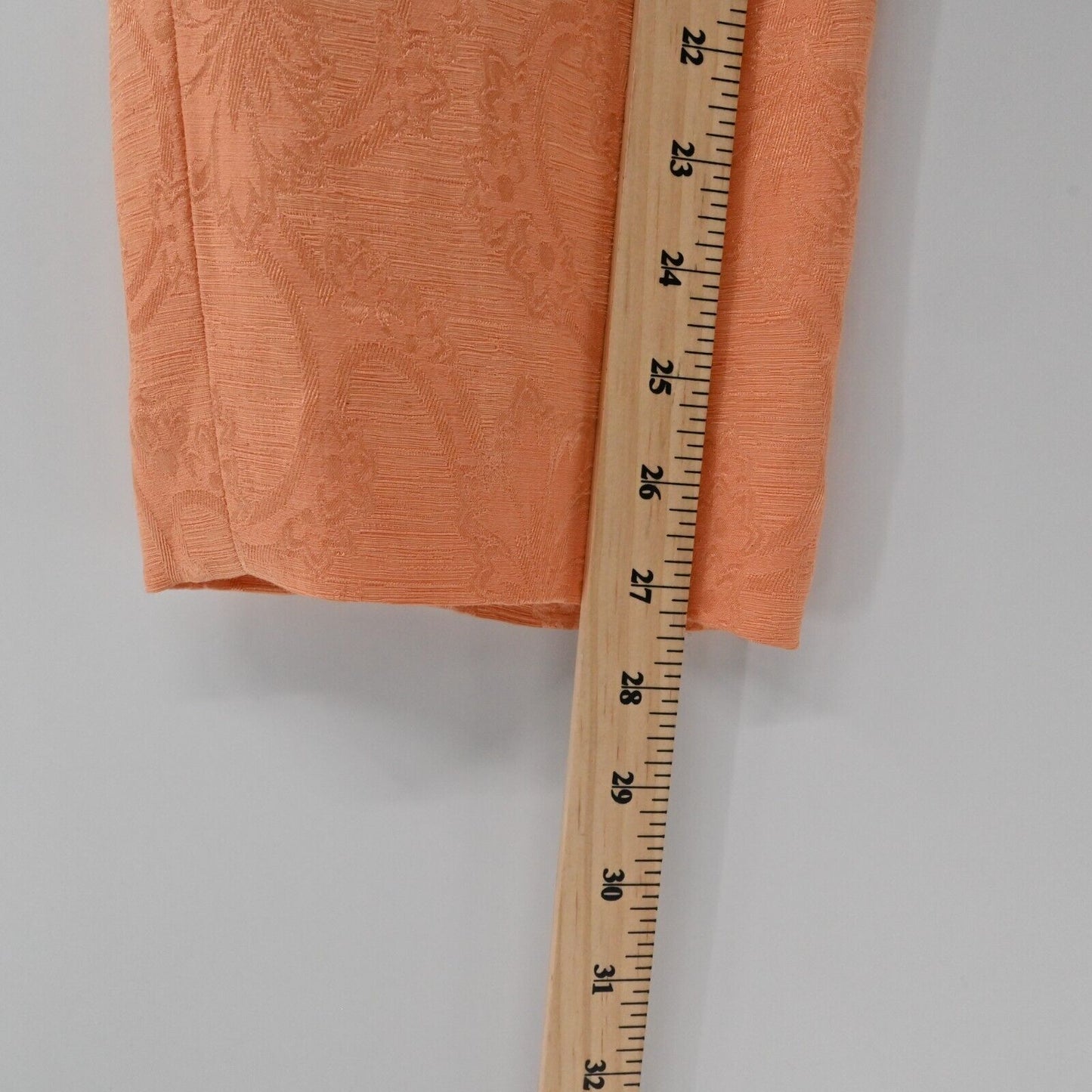 Vtg CARLISLE Set Womens Sz 4/6 Coral Beaded Square Tank Jacquard Straight Pants