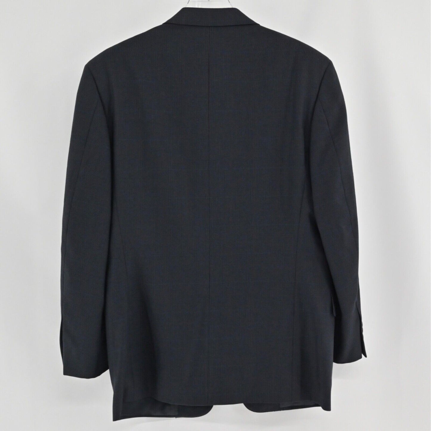 VTG 90s ERMENEGILDO ZEGNA Plaid Blazer Mens Size 50 Gray Blue Wool Sports Coat