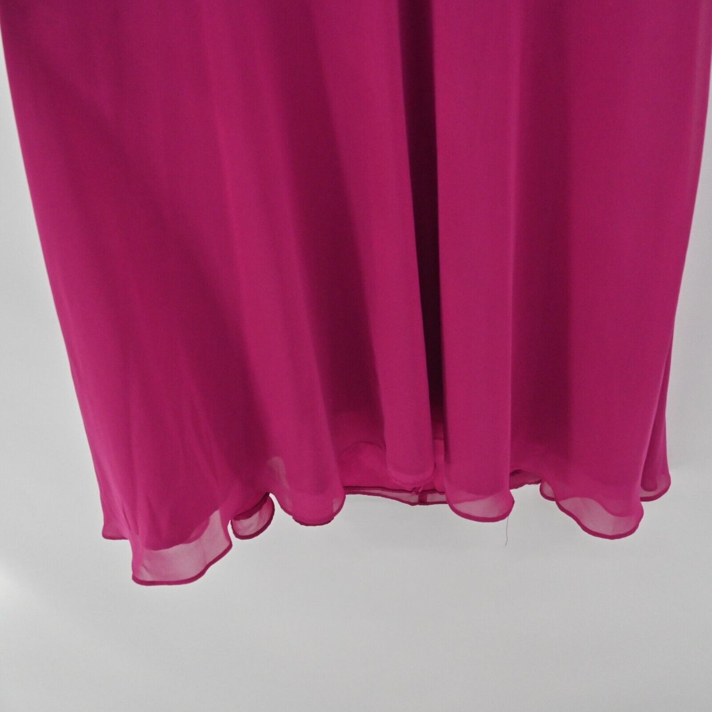 Vtg JESSICA HOWARD Dress Womens Size 16WP Petite Solid Fuchsia Pink Halter Mini