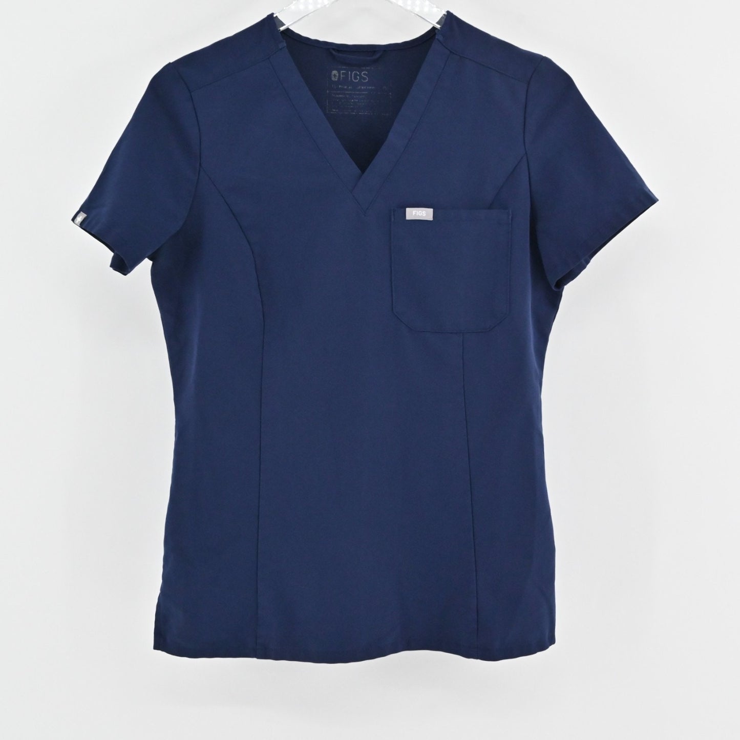 FIGS Womens Catarina Scrub Top Size XS One Pocket Navy Blue Technical Collection
