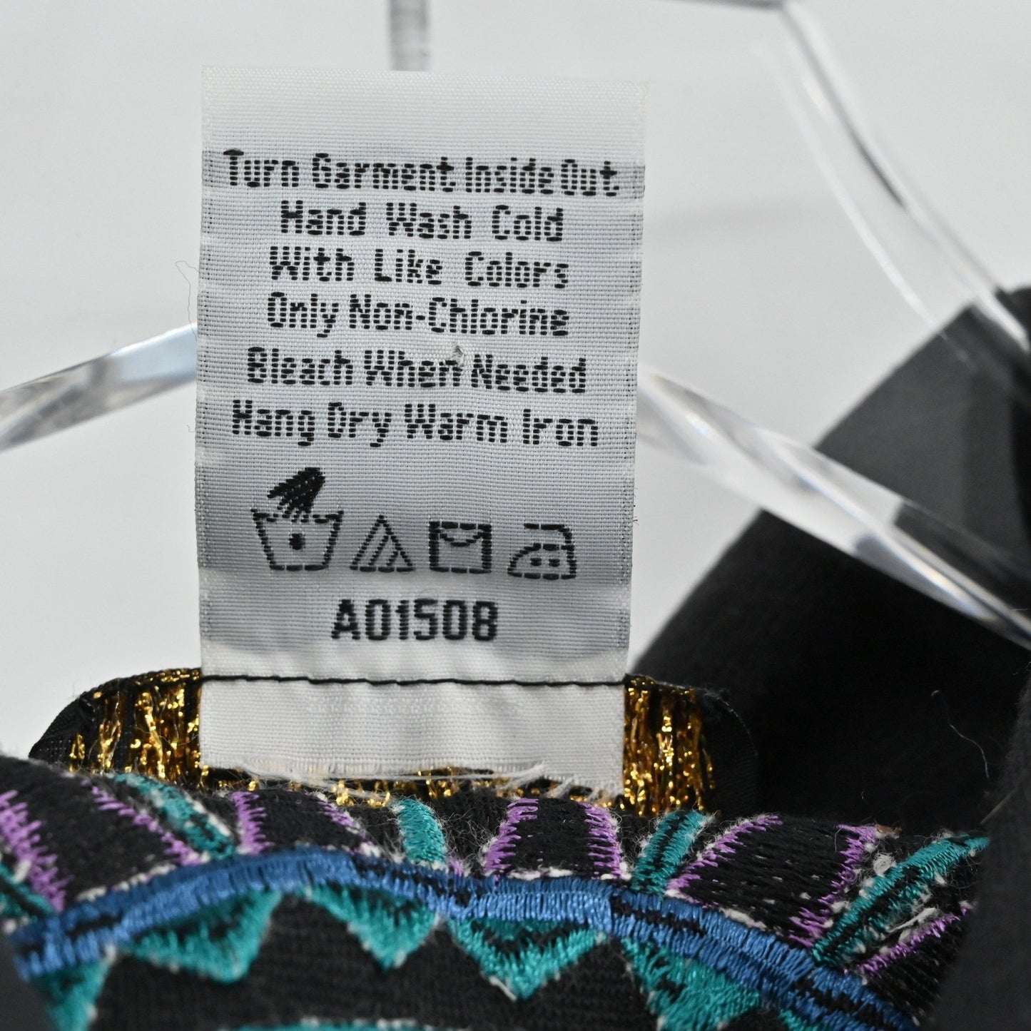 Bob Mackie Womens Embroidered Jacket Size M Black Zip Up Western Wearable Art