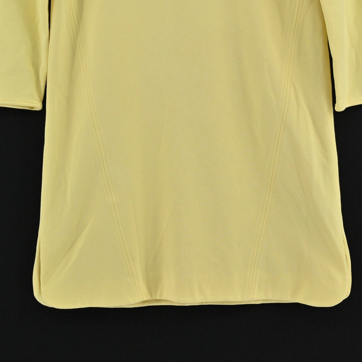 Tibi Yellow Shift Dress Size S Mod Retro Pastel Round Neck Minimalist Modern
