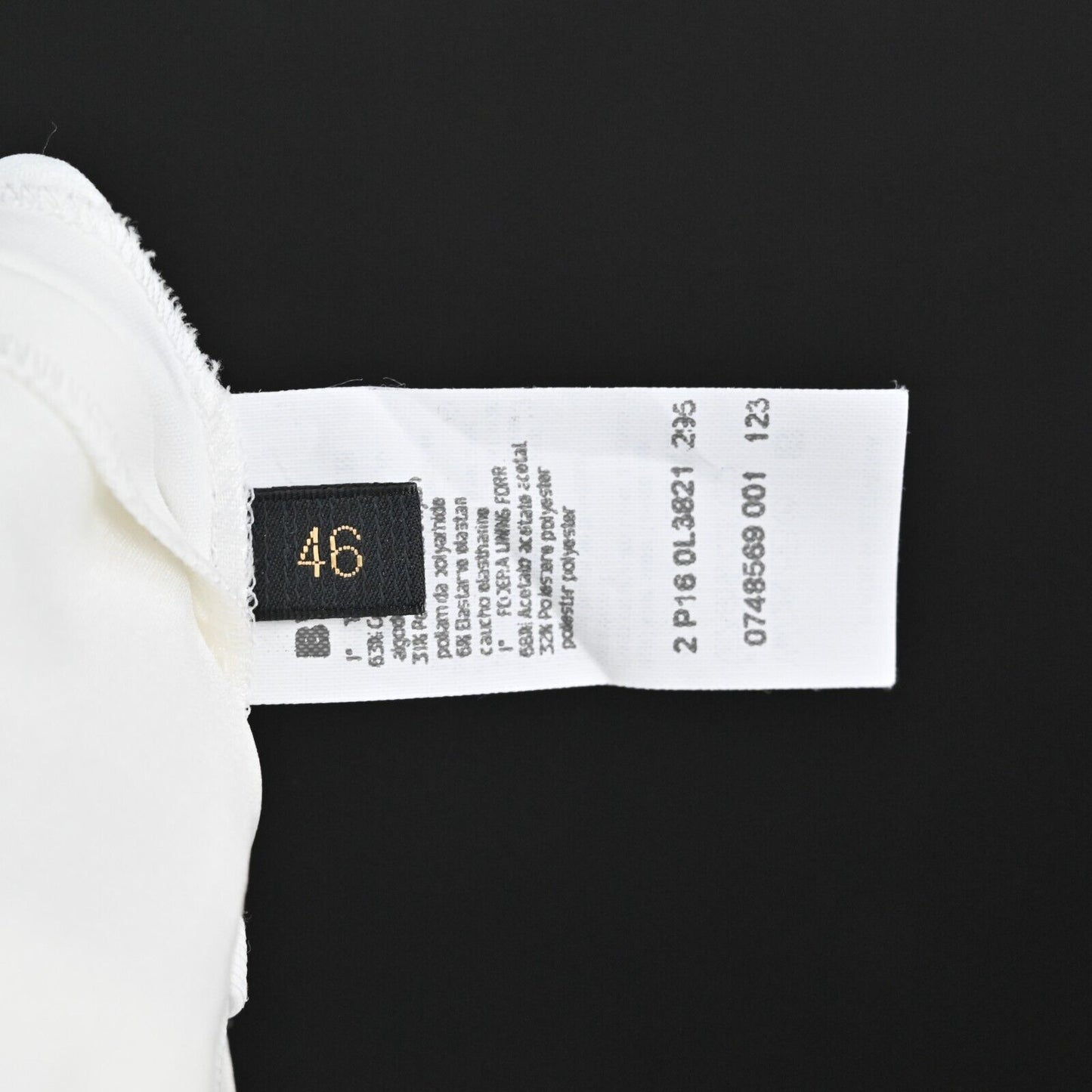 LES COPAINS Pants Womens Size 46 Sailor Button Milk White Solid High Rise NEW