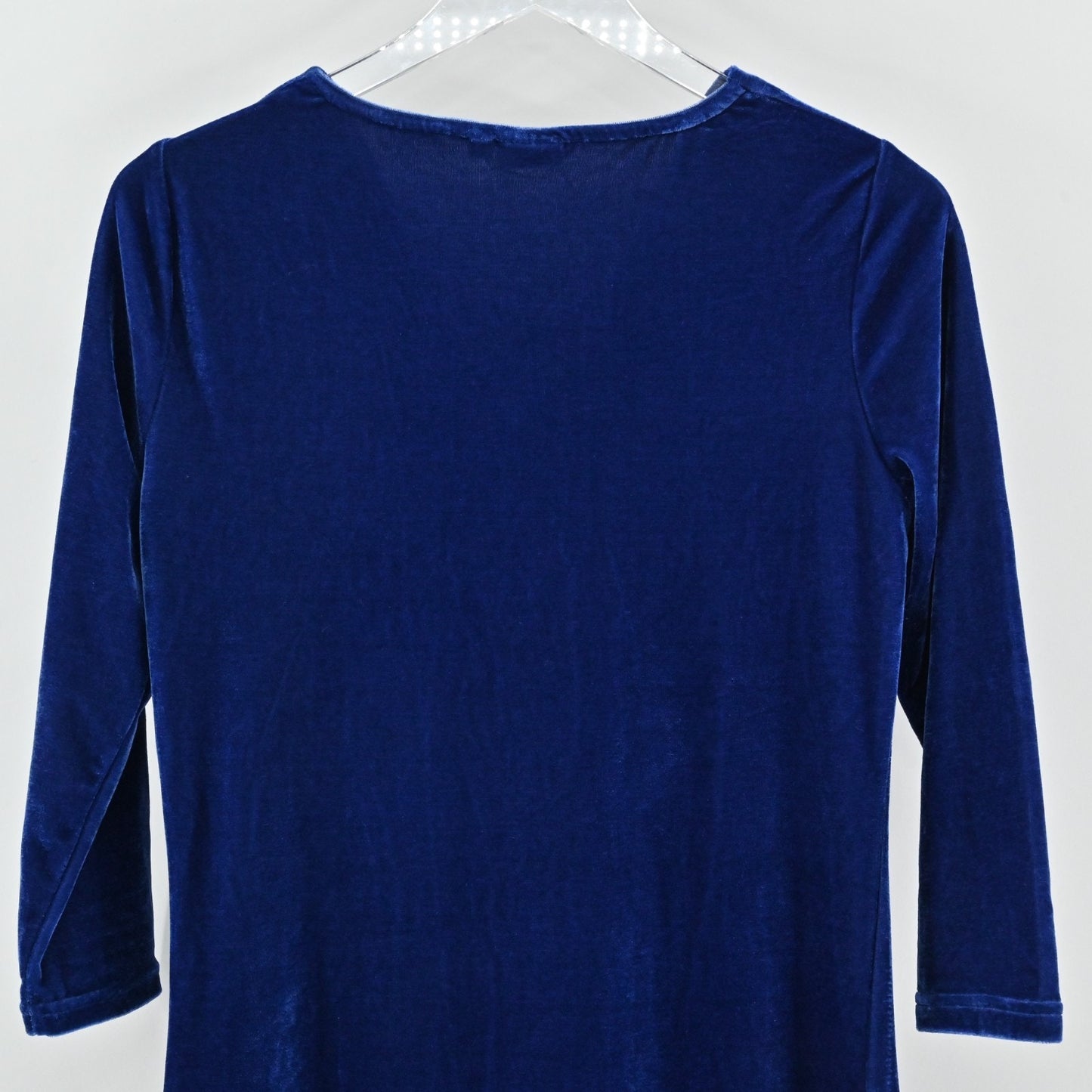 Vtg Y2k Blue Velvet Dress Womens Size 38 Cowl Neck Velour Whimsigoth Holiday