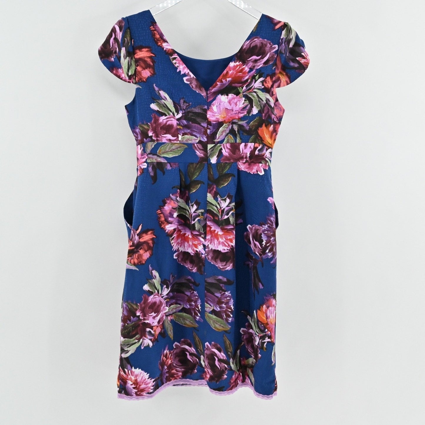 Anthropologie Rosada Floral Dress Size 4 Moulinette Soeurs Blue Sheath Romantic