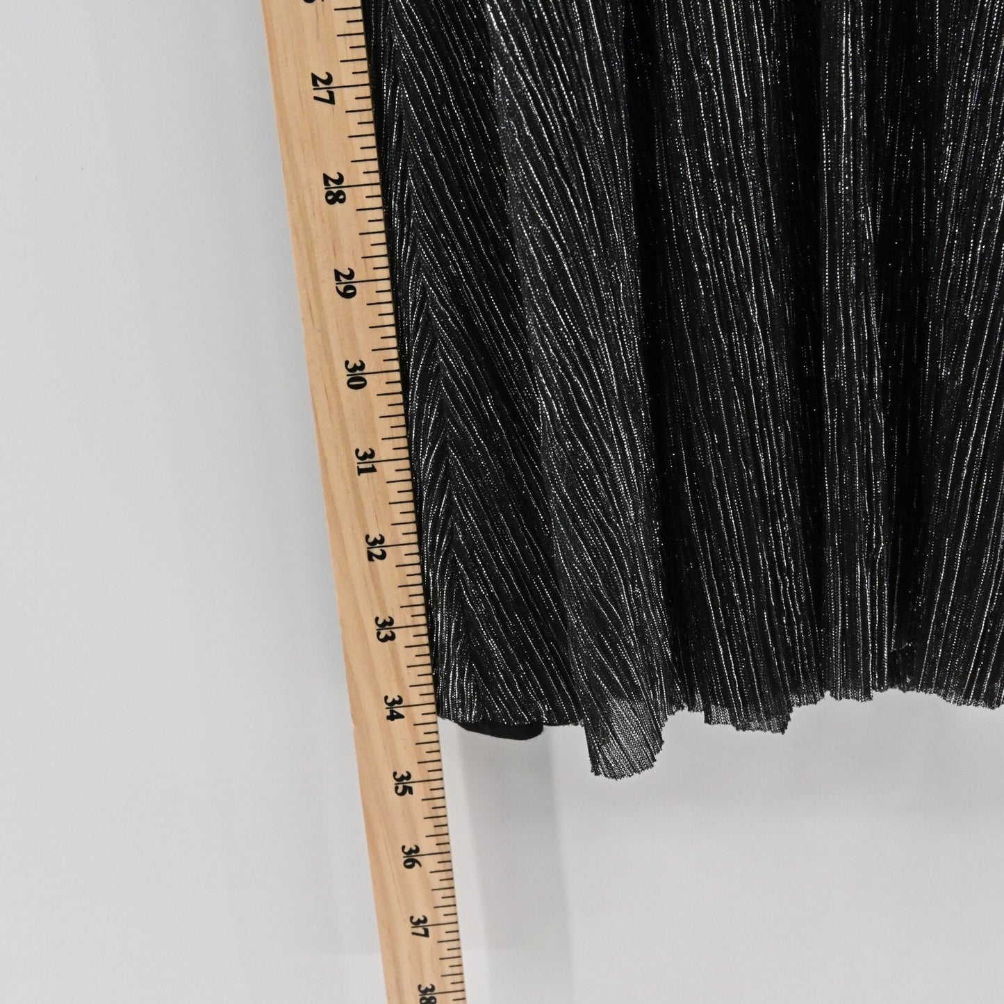 MAJE Womens Shimmer Mini Dress Size S Shiny Metallic Black Silver Sleeveless