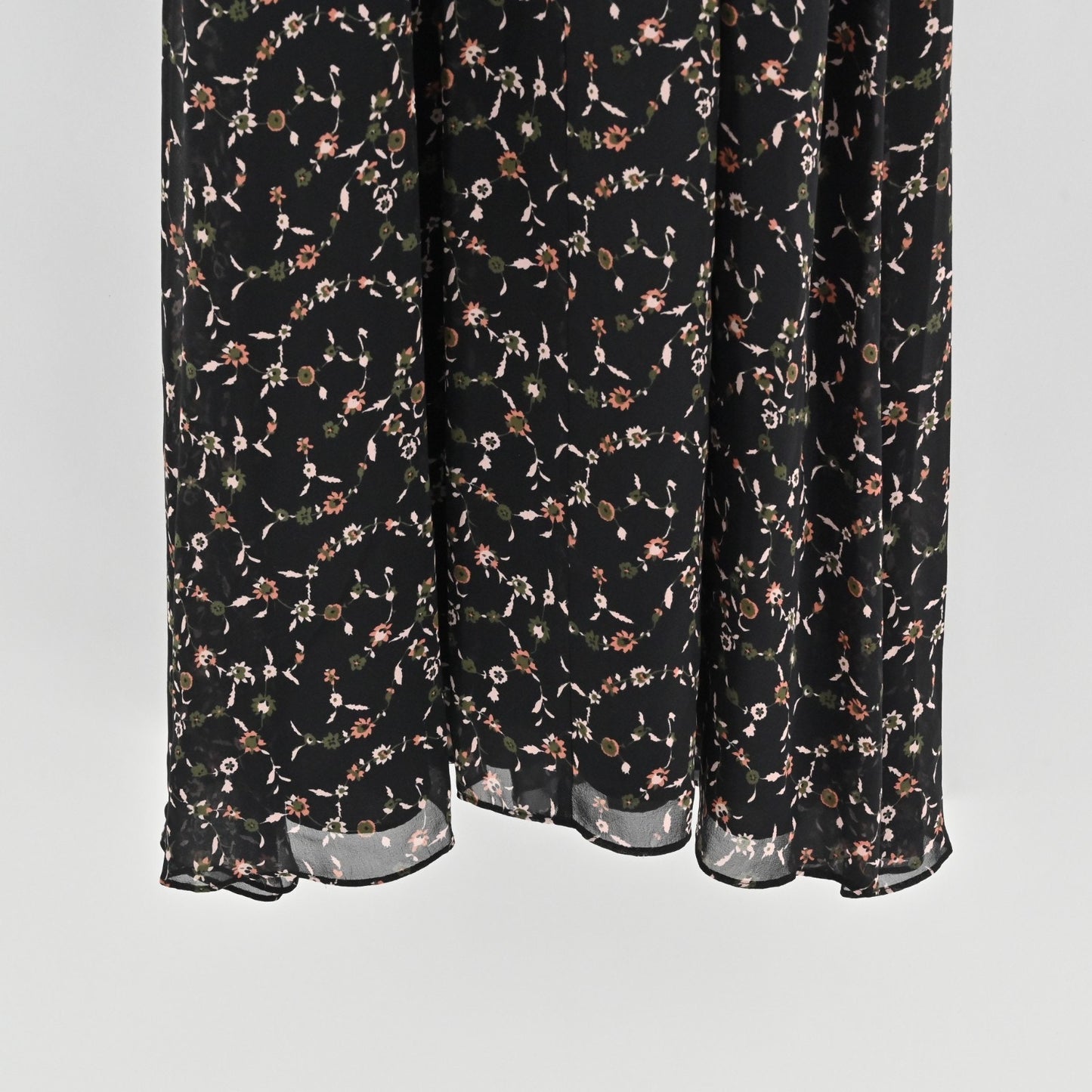 Derek Lam 10 Crosby Silk Chiffon Floral Print Dress Size 2 Cold Shoulder Lace Up