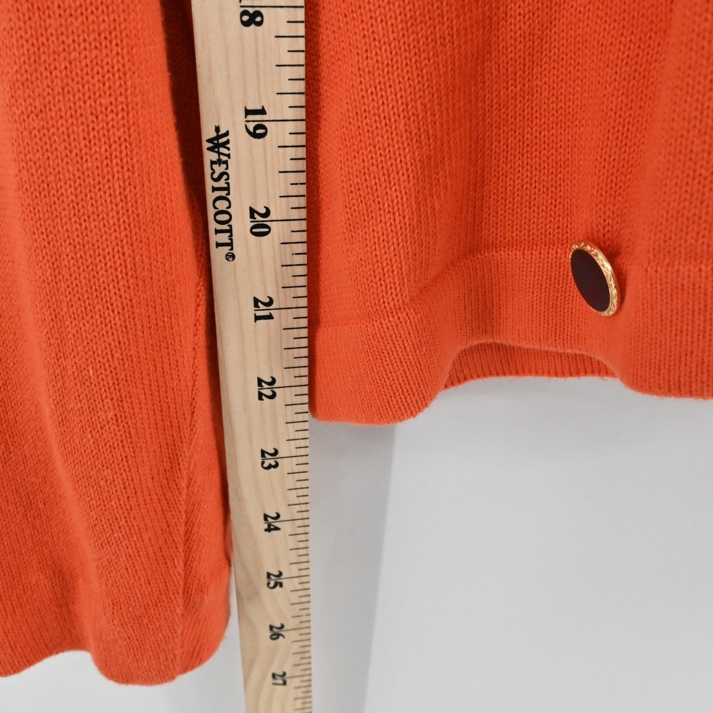Vtg Laurel by Escada Womens Embroidered Cardigan Size 38 Orange Cotton Halloween