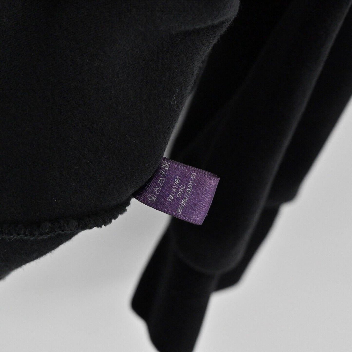 Vtg RALPH LAUREN Collection Track Suit Womens Sz XL Black Velour Purple Label