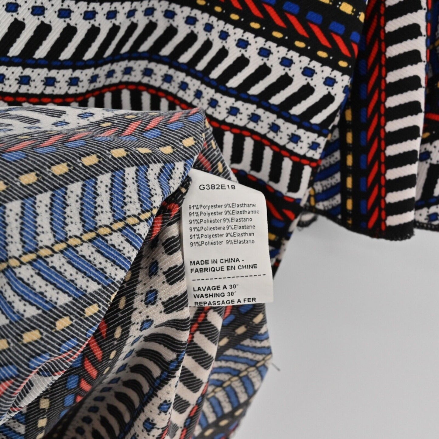 MOLLY BRACKEN Dress Women Sz XS Stripe Print Keyhole Neck Half Bell Sleeve Shift