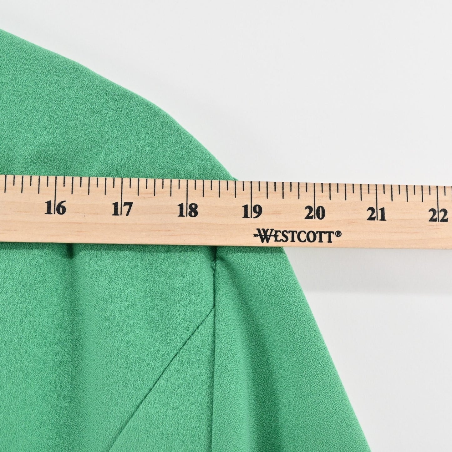 TORRID Blazer Womens Size 5 Green Ruched 3/4 Sleeve Open Front Jacket Career