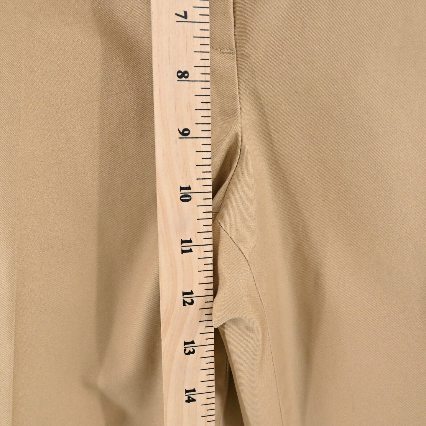 BROOKS BROTHERS Pants Womens Size 8 Wide Leg Advantage Chino Tan High Rise