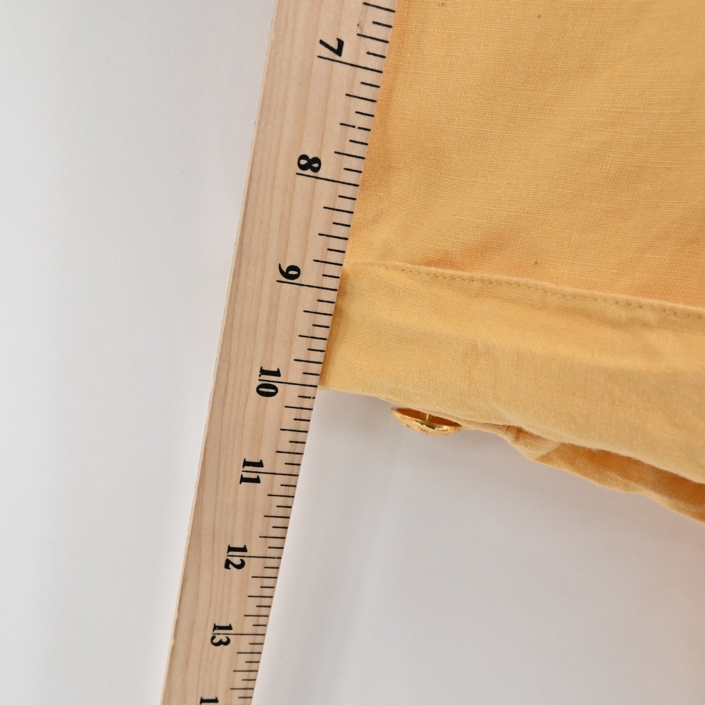 Vtg ESCADA Womens Butter Yellow Linen Top Size 40 Layering Safari Utility 80s