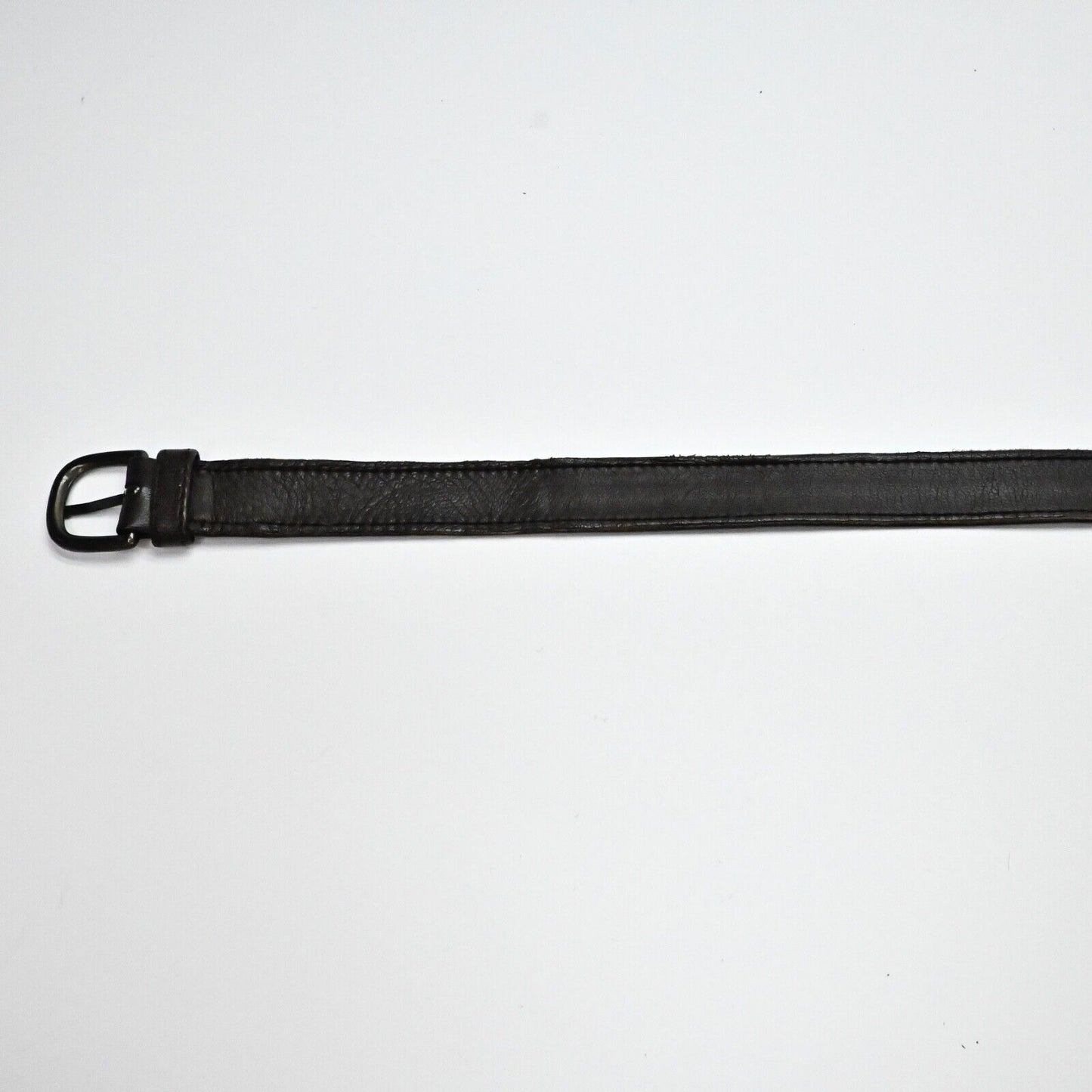 Vtg GUCCI Belt Womens Size 75/30 Brown Leather Gunmetal Buckle Stamped Logo 80s