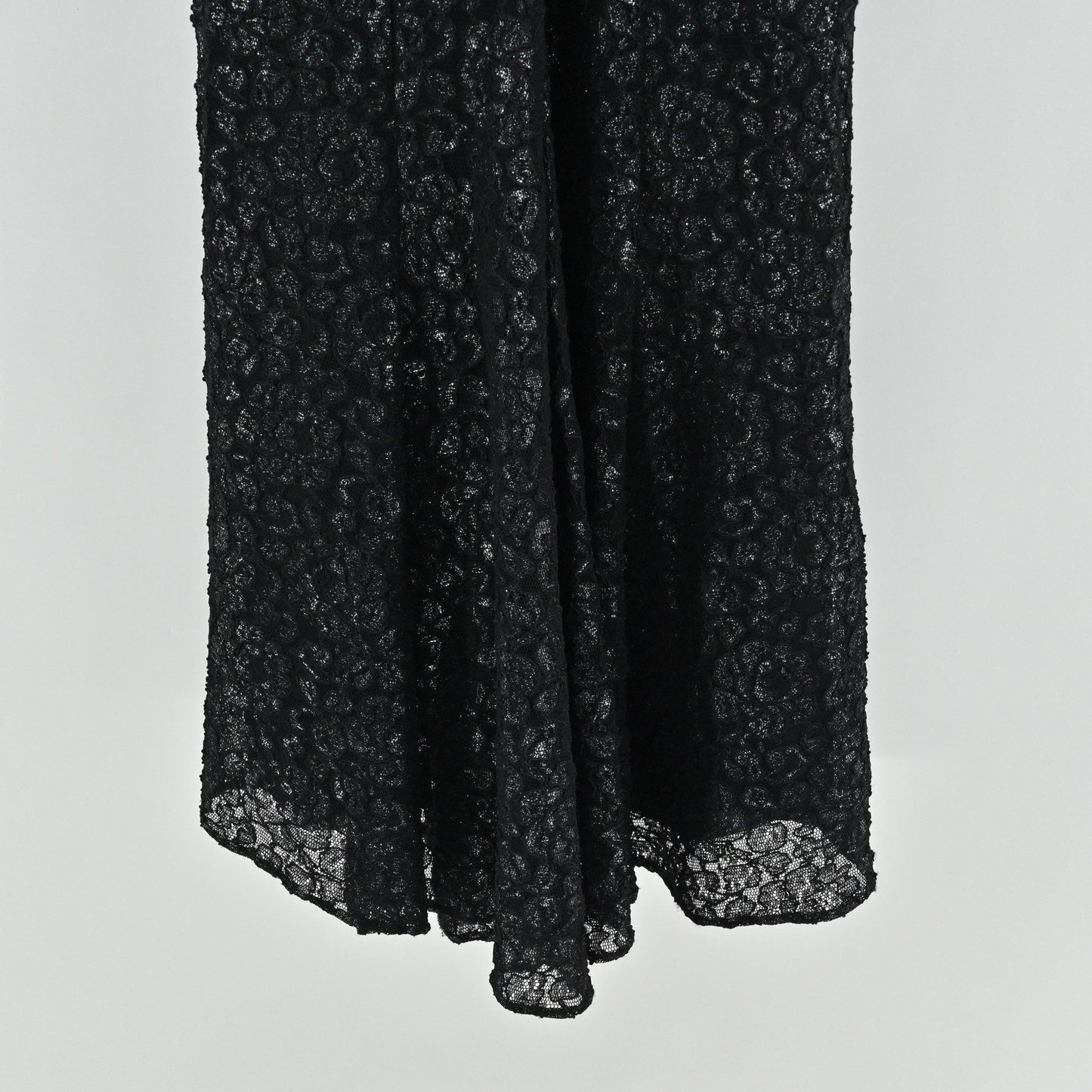 Vtg 90s Hugo Buscati Shimmer Lace Dress Size 6 Whimsigoth Black HOCO Gown USA