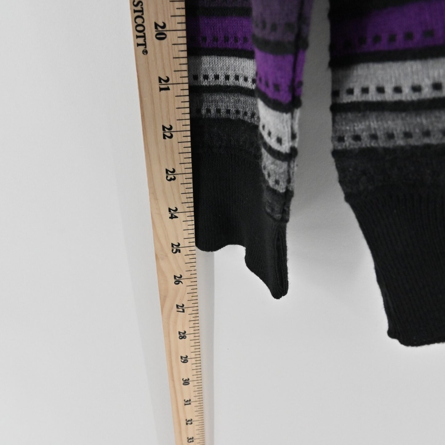 MAREMMA Wool Sweater Mens Size XL Purple Stripe Blend Knit Quarter Zip Italy