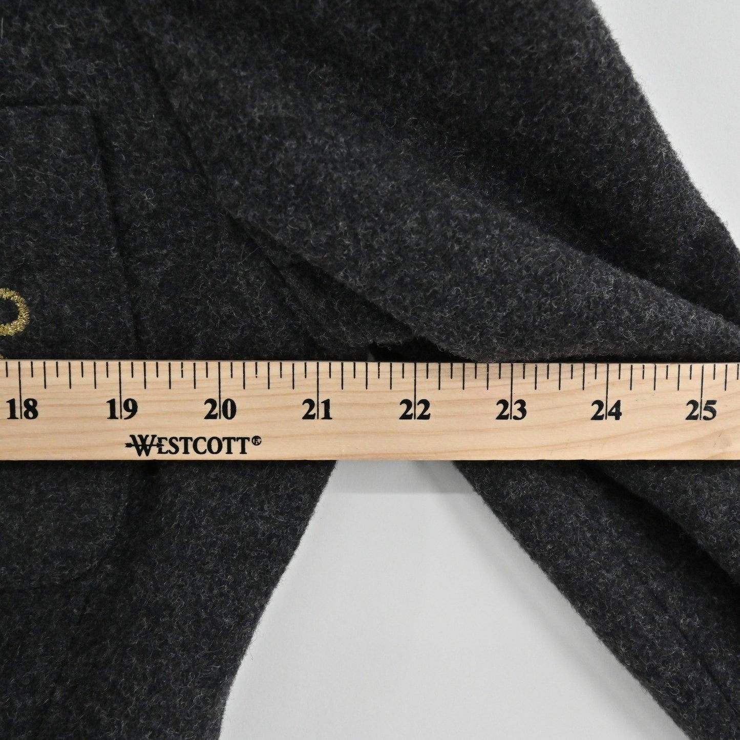 Vtg 80s Womens Wool Patch Blazer Size 8 Gray Gold Tassel Academia USA Jacket