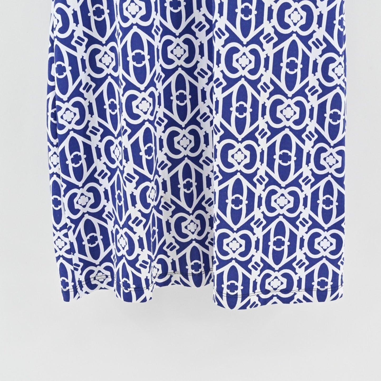 IBKUL Dress Size S Blue White Print Polo Stretch UPF 50+ Outdoor Preppy Outdoors