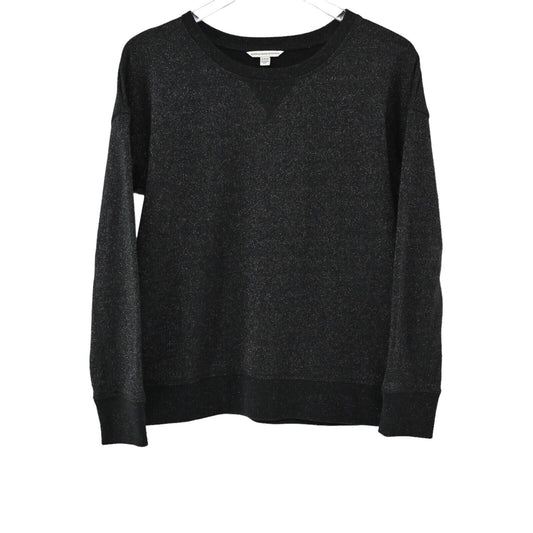 AMERICAN EAGLE Sweater Womens Size M Black Shimmer Cotton Blend Sweatshirt Style