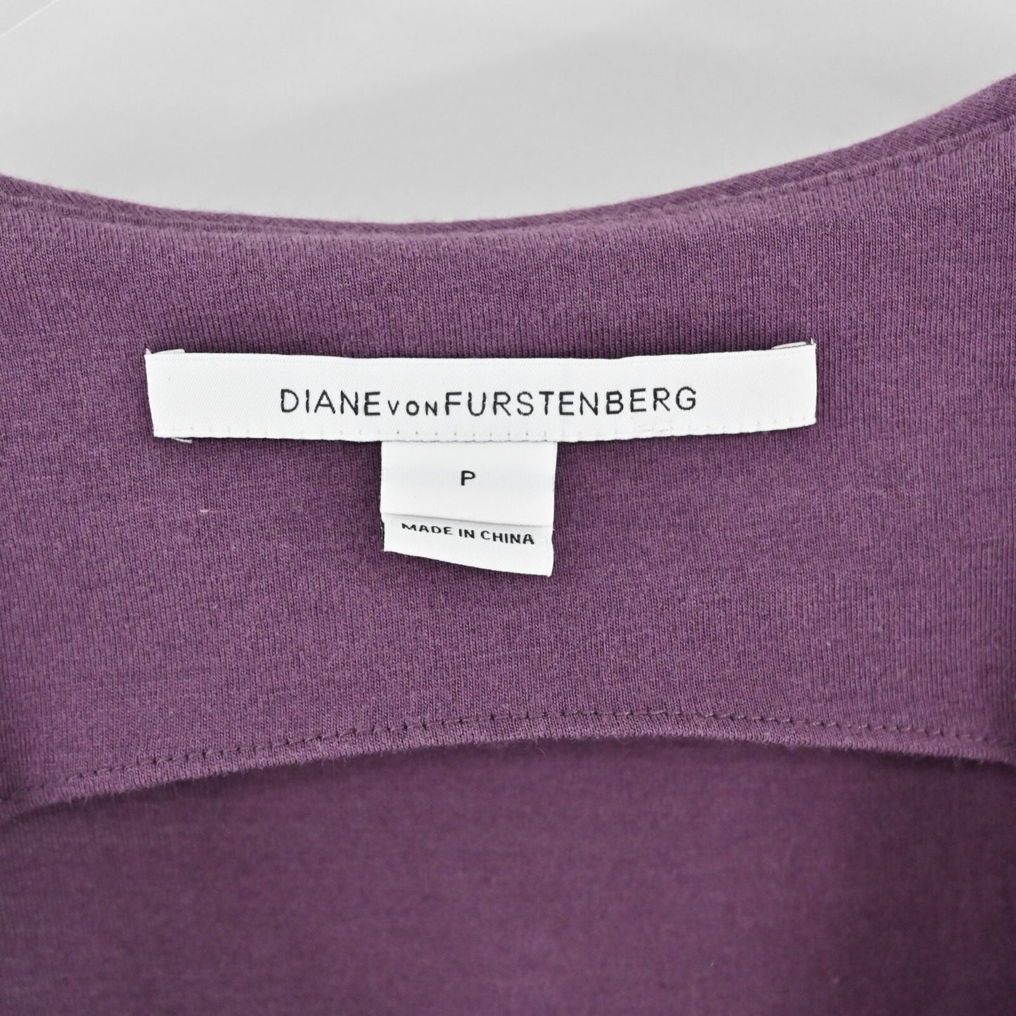 DIANE VON FURSTENBERG Dress Size S Rae Purple Side Slit Tie Waist Casual Maxi