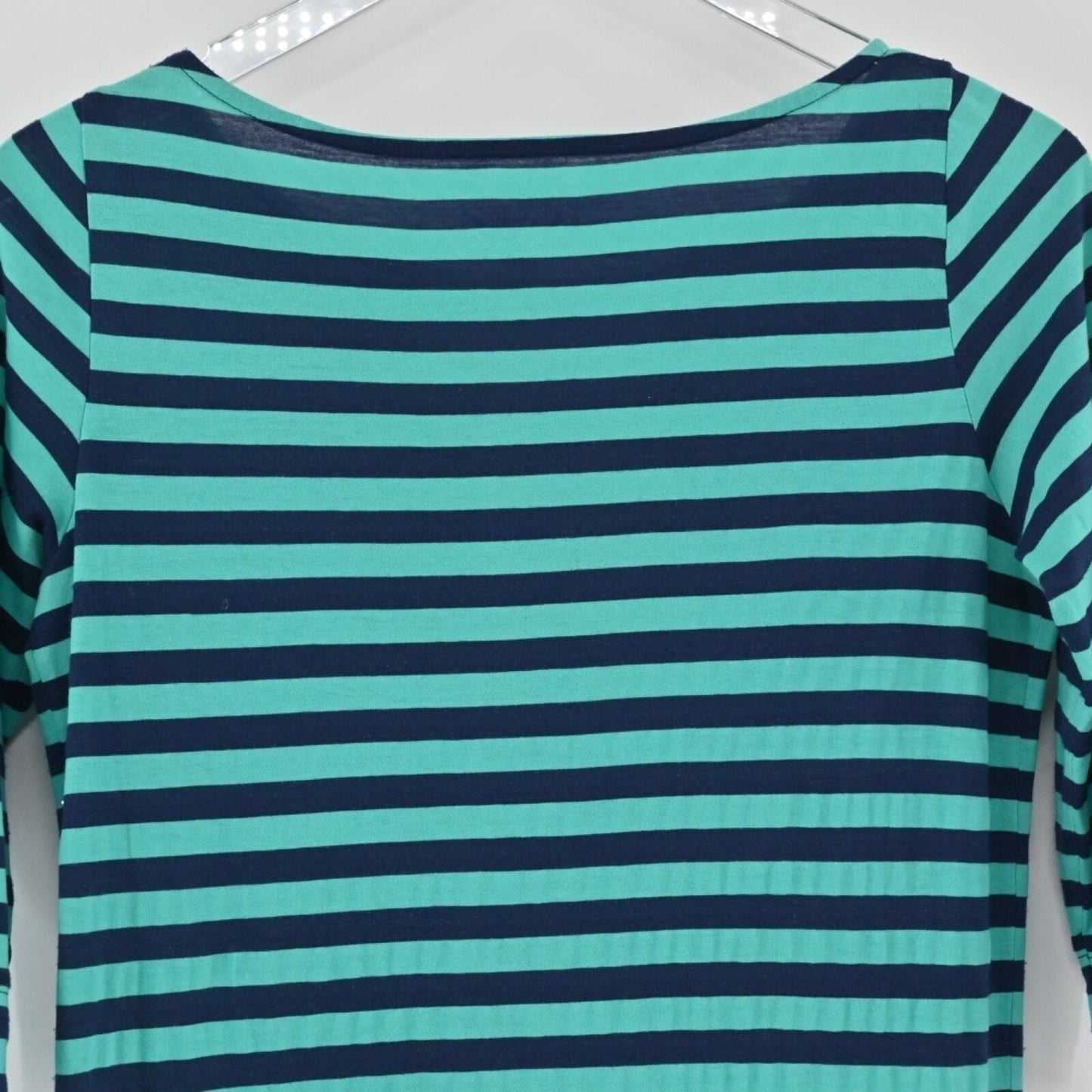 LILLY PULITZER Cassie Dress Size XS Blue Stripe Boat Neck Stretch Comfy Cotton