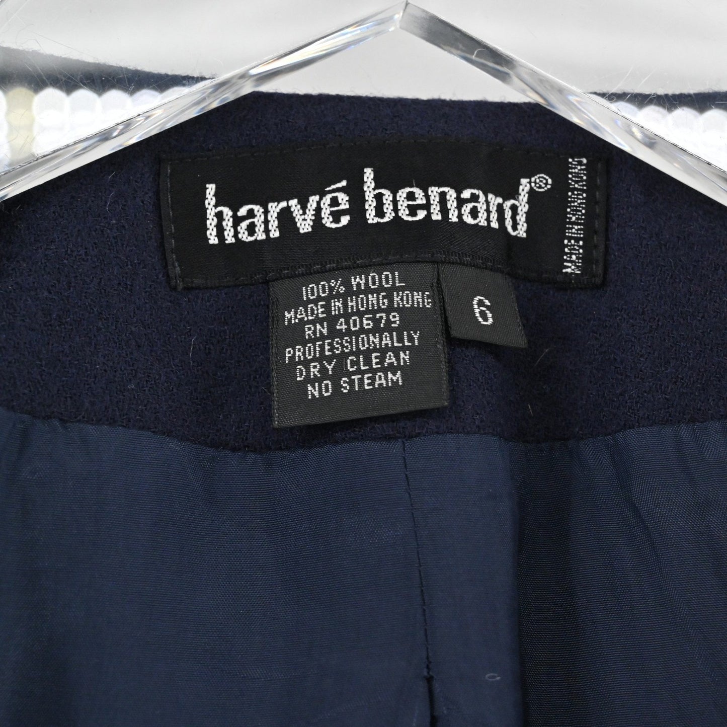 Vtg Harve Benard Womens Wool Beaded Blazer Size 6 Luxurious Embellished Jacket