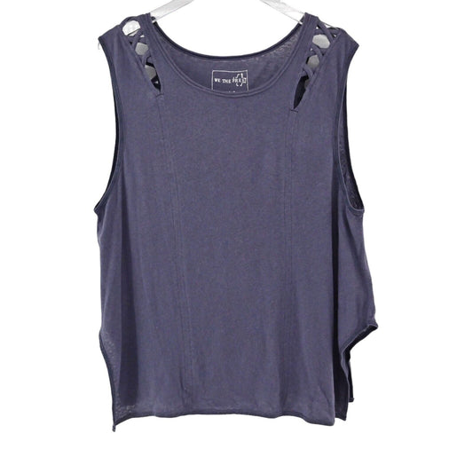 FREE PEOPLE Top Womens Size S WE THE FREE Summers End Sleeveless Linen Blend