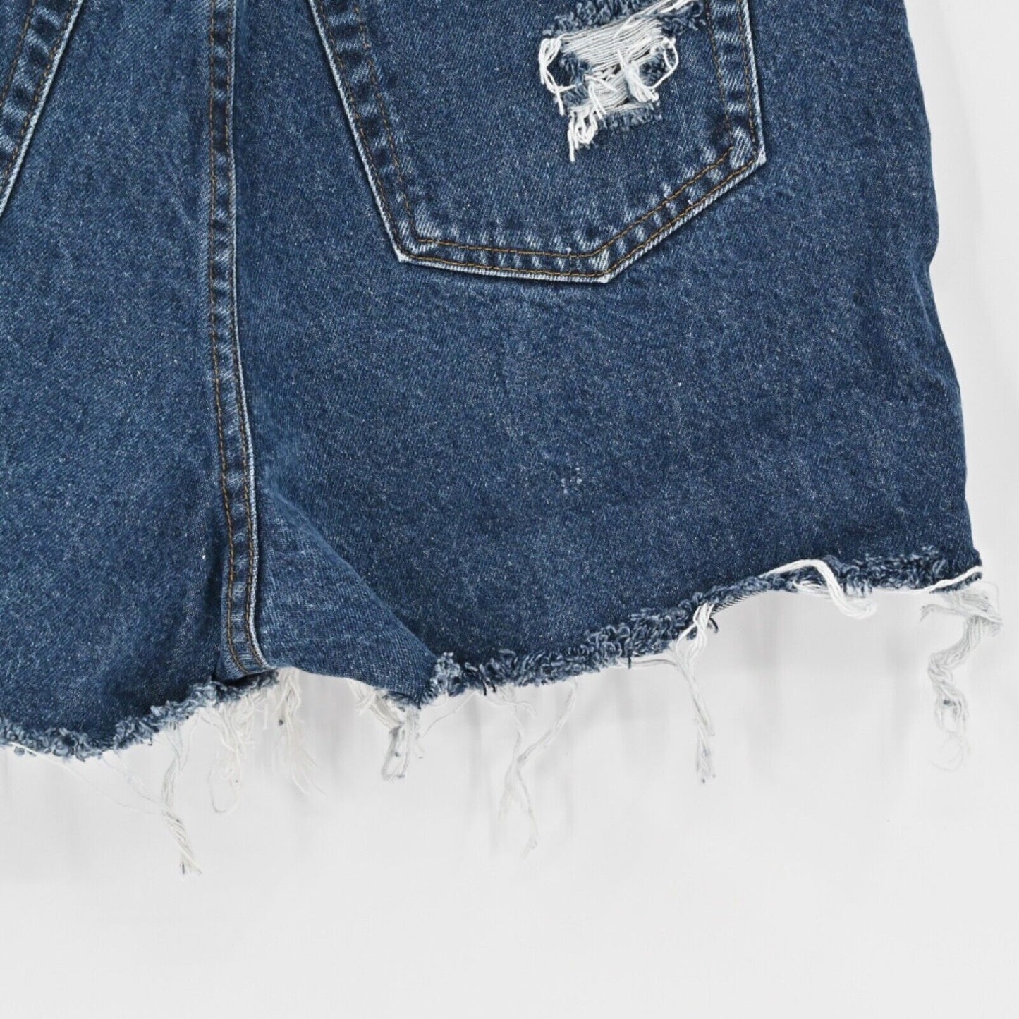 Vtg LL BEAN Shorts Womens Sz 32 Double L Denim Cut Off High Rise Distressed 90s