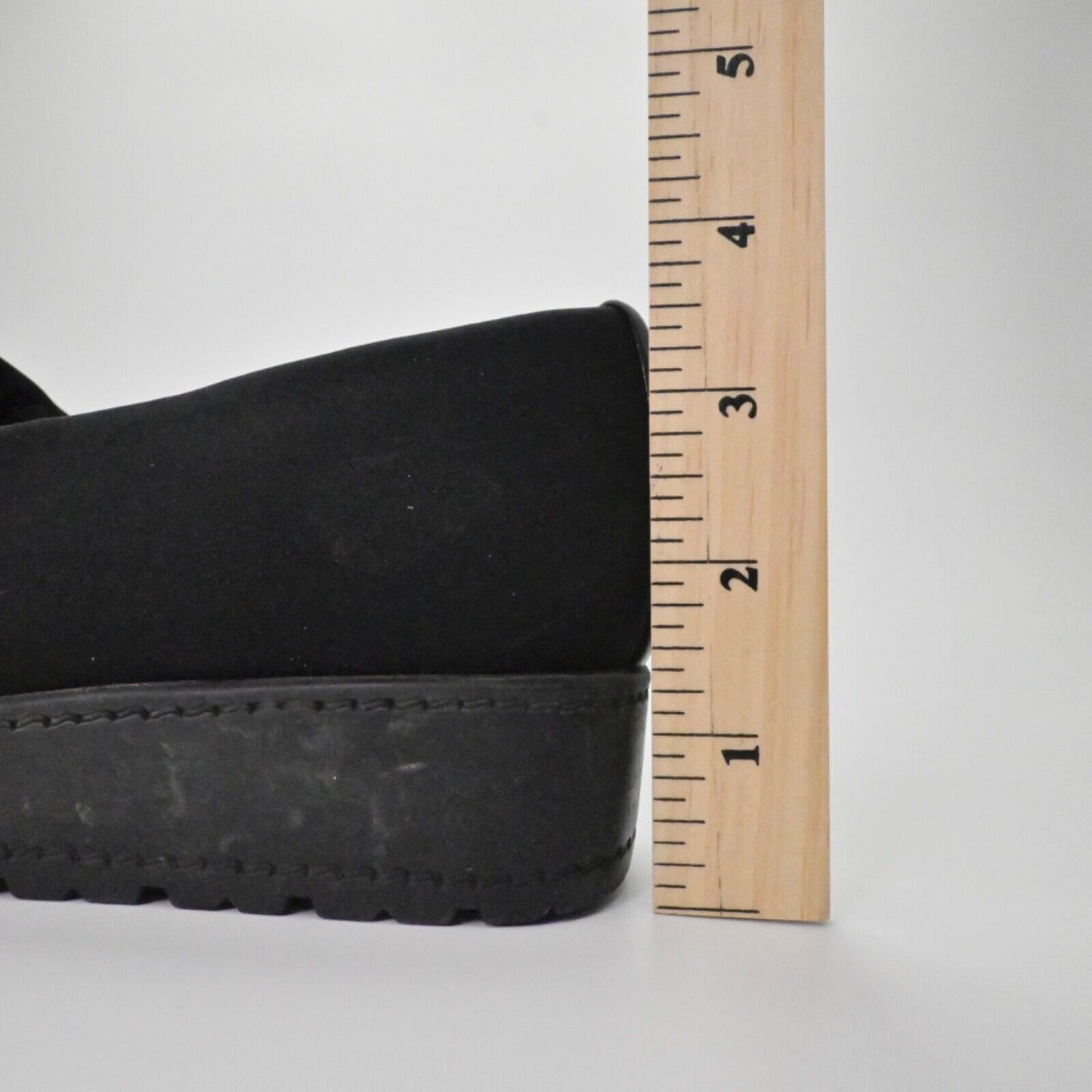 STUART WEITZMAN Loafers Womens Size 7 Black Round Toe Wedge Sofa Stretch Slip On