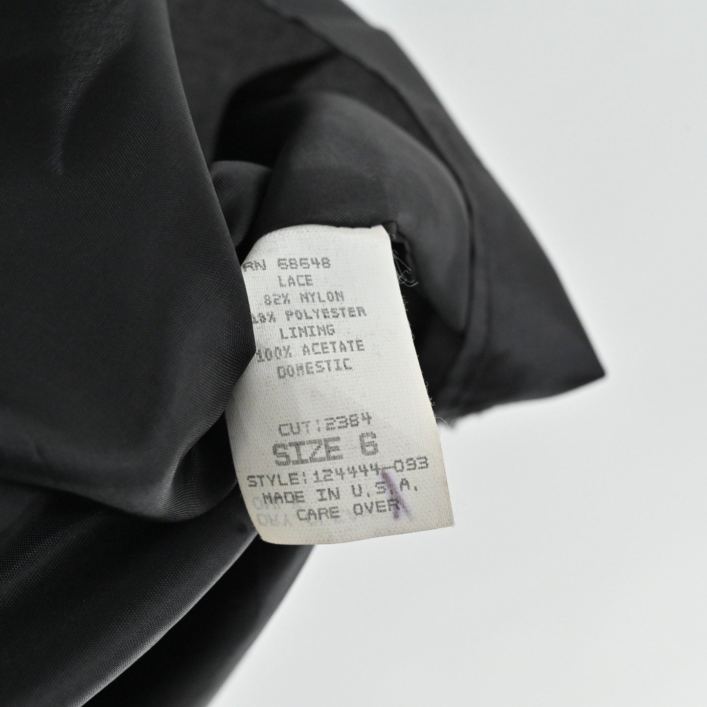 Vtg 90s Hugo Buscati Shimmer Lace Dress Size 6 Whimsigoth Black HOCO Gown USA