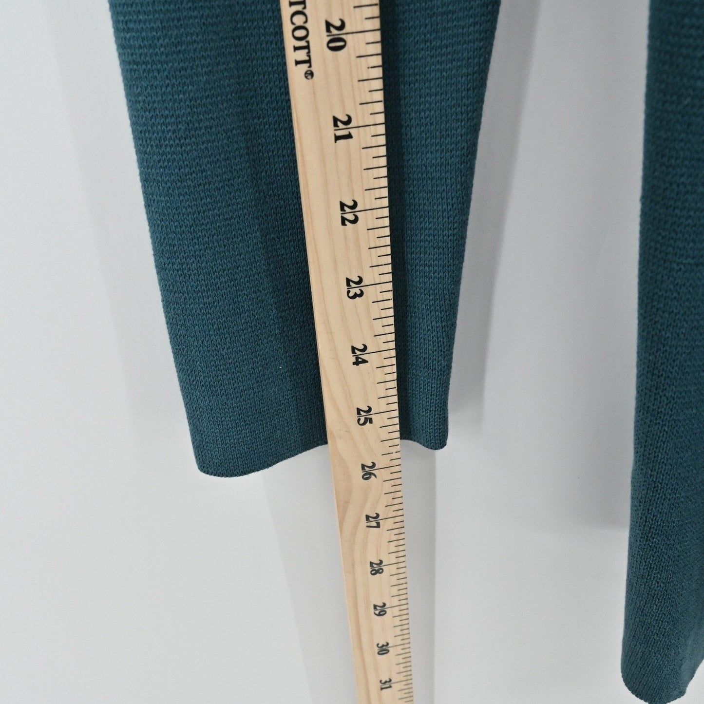Eileen Fisher Womens Silk Cardigan Size XS Teal Blue Long Open Front Sweater