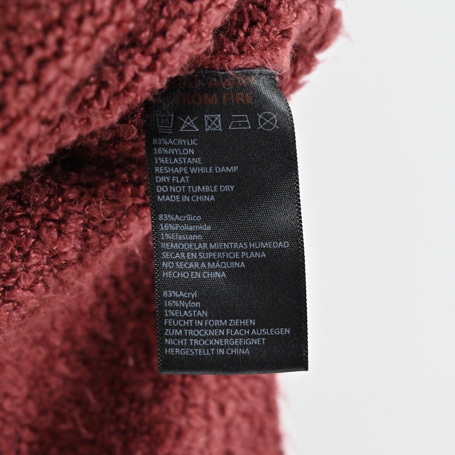 URBAN OUTFITTERS Sweater Womens M Red Fuzzy Pullover V Neck Oversized Soft Cozy