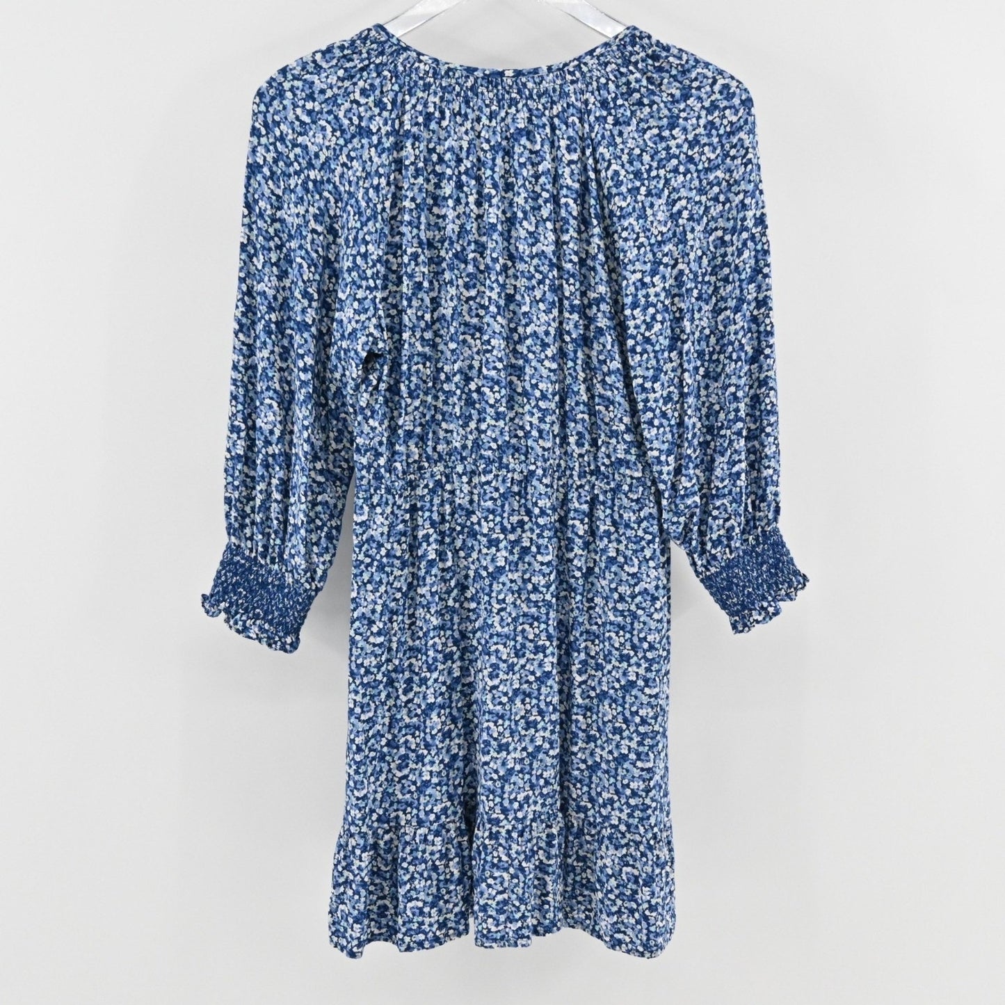 Rails Eliza Drawstring Waist Dress Size M Floral Blue Smocked Boho Chic Romantic