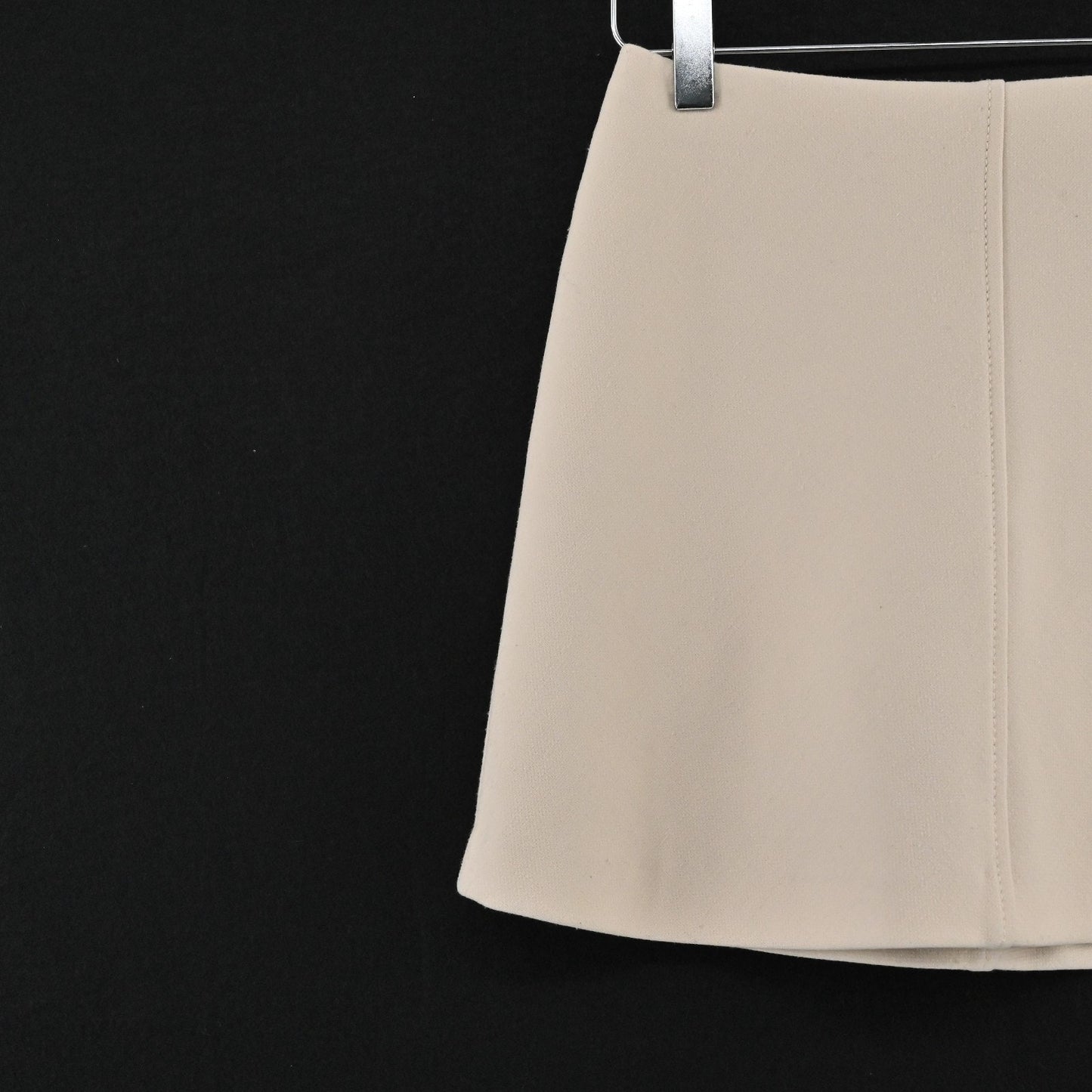 Courreges Paris Wool Mini Skirt Sz 38 Beige Mod Twee Retro Preppy Light Academia