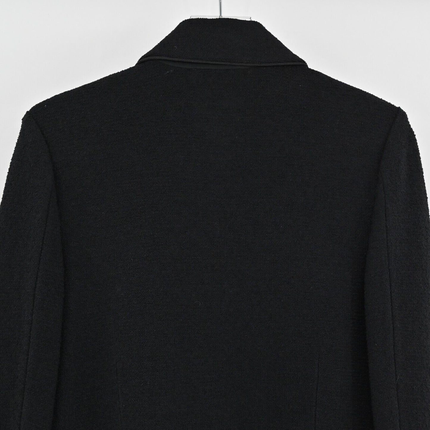 ST JOHN Jacket Womens Sz 10 Collection Santana Knit Black Gold Buttons Dog Show