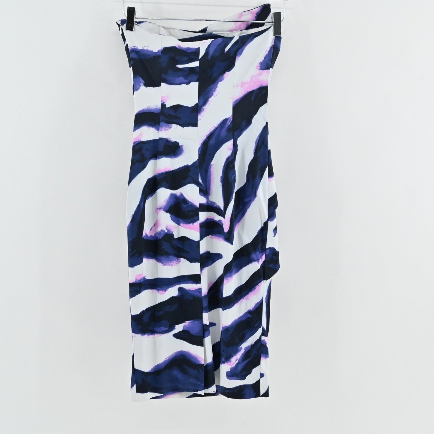 Karen Millen Zebra Print Strapless Dress Size UK 10 US 6 Bodycon Cocktail Party