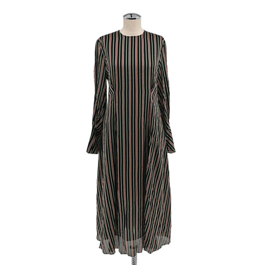 & OTHER STORIES Midi Dress Womens Sz 4 Black Striped Retro Stockholm Atlier NEW