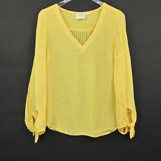 Anthropologie Maeve Womens Verona Top Size M Yellow Peasant Cottagecore Blouse