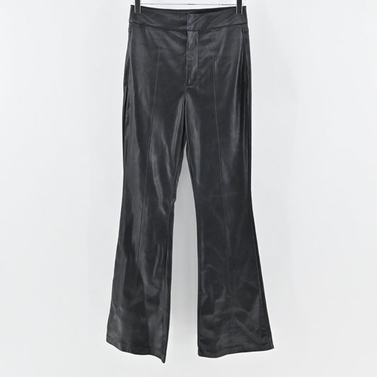 BLANKNYC Pants Womens Size 27 Black Faux Leather High Rise Flare Retro Grunge