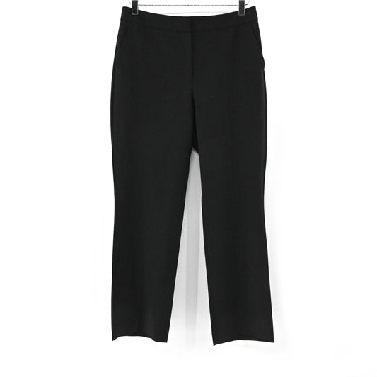 TALBOTS Pants Womens Size 6 Black Wool Blend Mid Rise Straight Leg Office Career