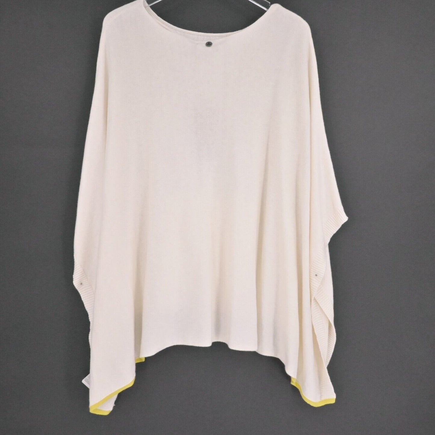 PRANA Sweater Womens Sz OS Celestia Poncho Cashmere Blend Knit Ivory Yellow NEW