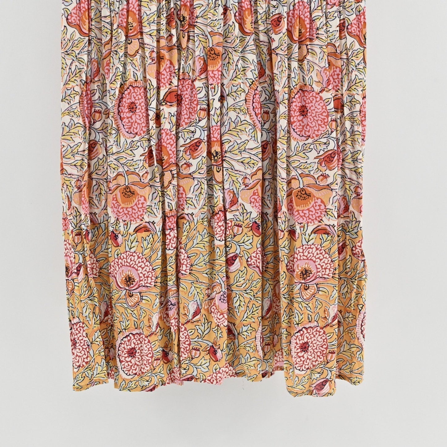 BASH Valia Dress Sz S Ocre Floral Bohemian Feminine Whimsical Romantic Ethereal