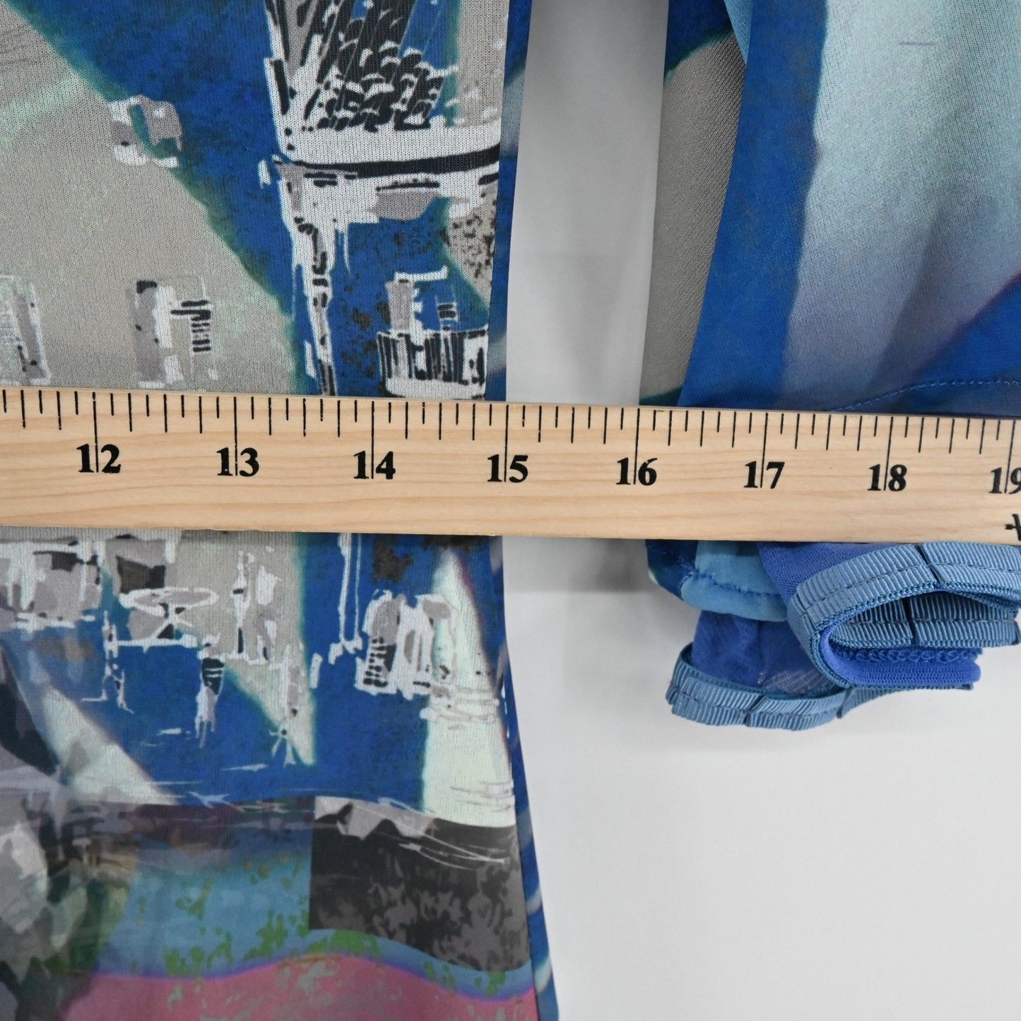 Save The Queen Dress Size M Italy Blue Artsy Eclectic Art To Wear Graphic Print